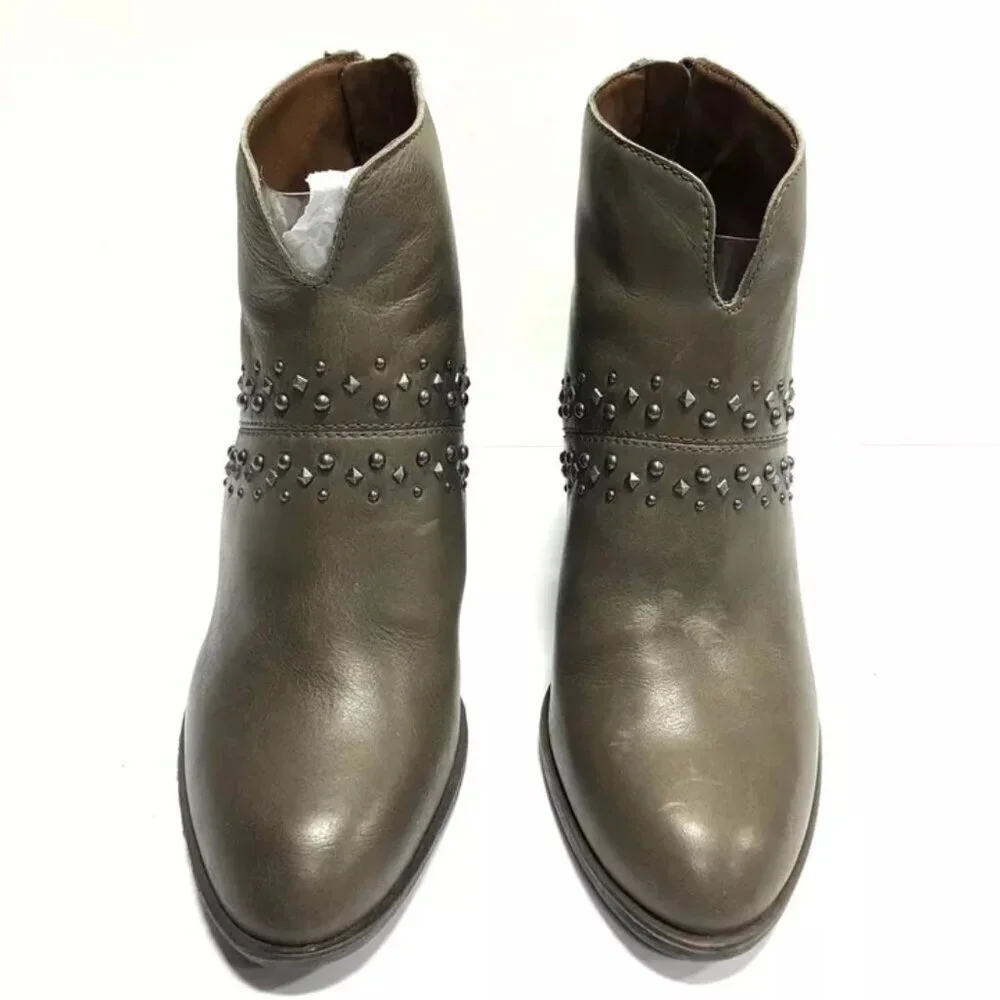 Lucky Brand Women’s Sancha Brown Leather Ankle Boots Size 8M